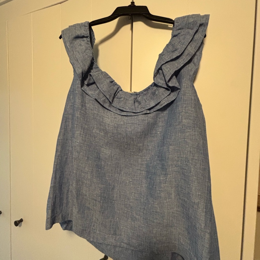 Boden 100% linen on or off shoulder Blouse
